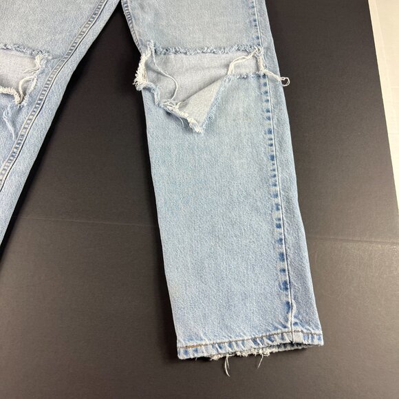 VTG 90s Levi's Silver Tab Jean Junior 28x30* Loose Blue Distressed Denim Tag 7Jr - Picture 5 of 16